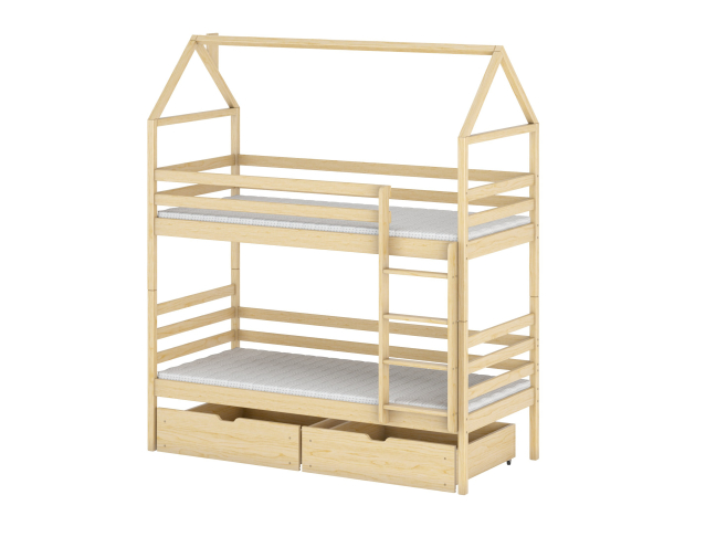 Dviaukštė vaikiška lova su stalčiais ALEX 90x190 11