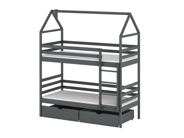 Dviaukštė vaikiška lova su stalčiais ALEX 90x200 9