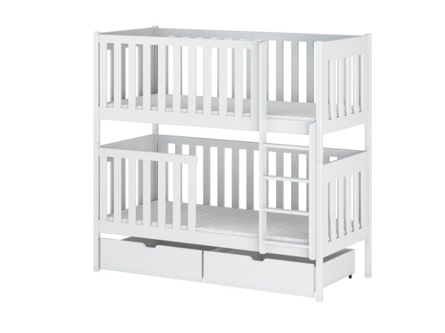 Dviaukštė vaikiška lova su stalčiais DAWID 80x160 15 Dviaukštė vaikiška lova su stalčiais DAWID 80x160 15