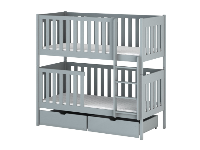 Dviaukštė vaikiška lova su stalčiais DAWID 80x160 17 Dviaukštė vaikiška lova su stalčiais DAWID 80x160 17