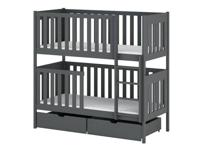 Dviaukštė vaikiška lova su stalčiais DAWID 80x160 16 Dviaukštė vaikiška lova su stalčiais DAWID 80x160 16