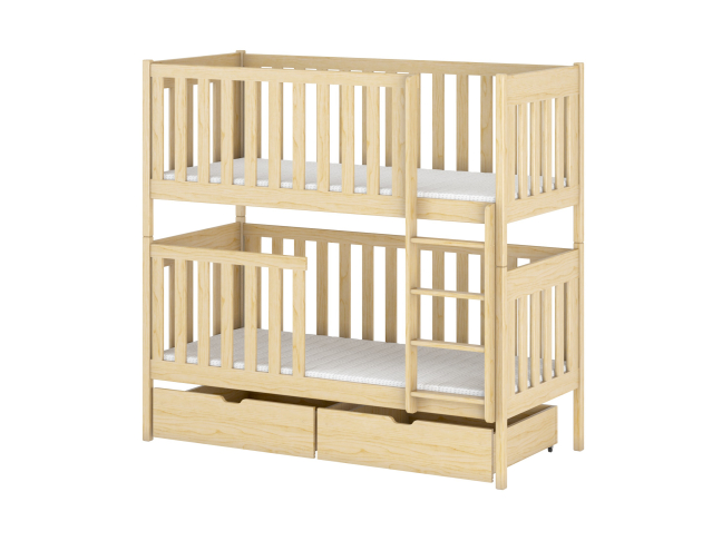 Dviaukštė vaikiška lova su stalčiais DAWID 80x160 18 Dviaukštė vaikiška lova su stalčiais DAWID 80x160 18