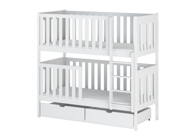 Dviaukštė vaikiška lova su stalčiais DAWID 80x180 15 Dviaukštė vaikiška lova su stalčiais DAWID 80x180 15