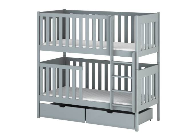 Dviaukštė vaikiška lova su stalčiais DAWID 80x180 17 Dviaukštė vaikiška lova su stalčiais DAWID 80x180 17