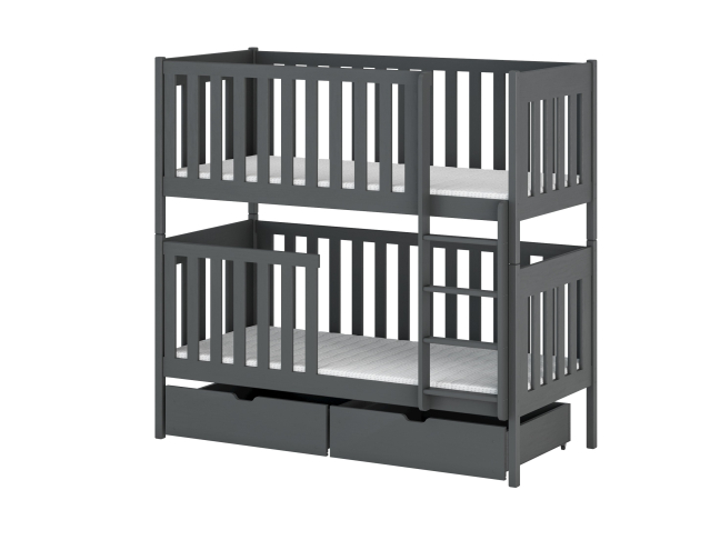 Dviaukštė vaikiška lova su stalčiais DAWID 80x180 16 Dviaukštė vaikiška lova su stalčiais DAWID 80x180 16