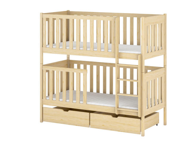 Dviaukštė vaikiška lova su stalčiais DAWID 80x180 18