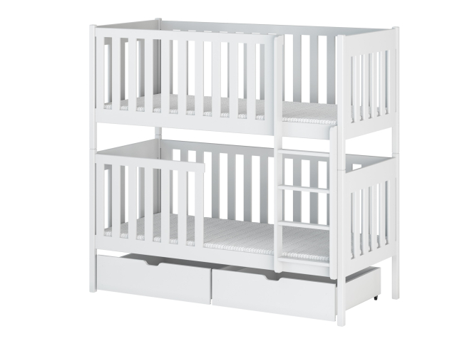 Dviaukštė vaikiška lova su stalčiais DAWID 80x200 15 Dviaukštė vaikiška lova su stalčiais DAWID 80x200 15