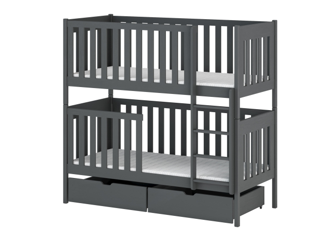 Dviaukštė vaikiška lova su stalčiais DAWID 80x200 16 Dviaukštė vaikiška lova su stalčiais DAWID 80x200 16