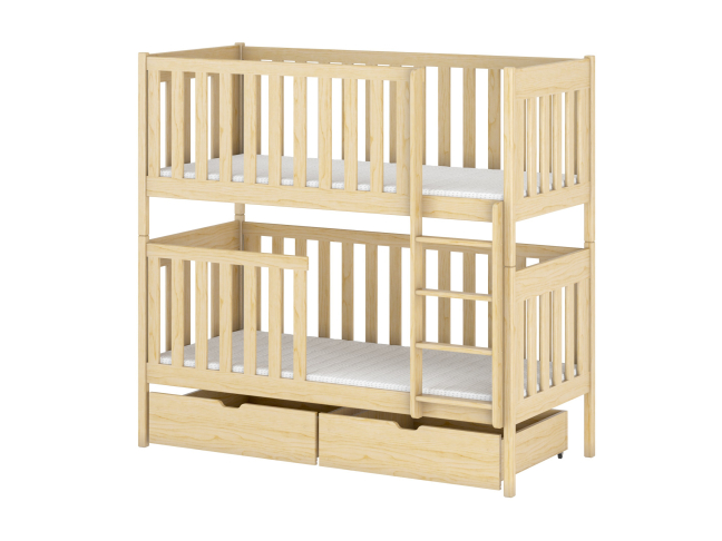 Dviaukštė vaikiška lova su stalčiais DAWID 80x200 18 Dviaukštė vaikiška lova su stalčiais DAWID 80x200 18