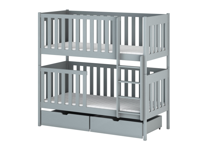 Dviaukštė vaikiška lova su stalčiais DAWID 90x200 17