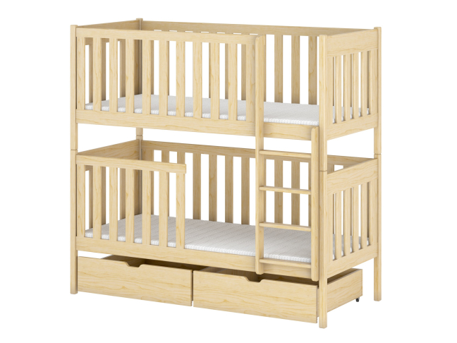 Dviaukštė vaikiška lova su stalčiais DAWID 90x200 18