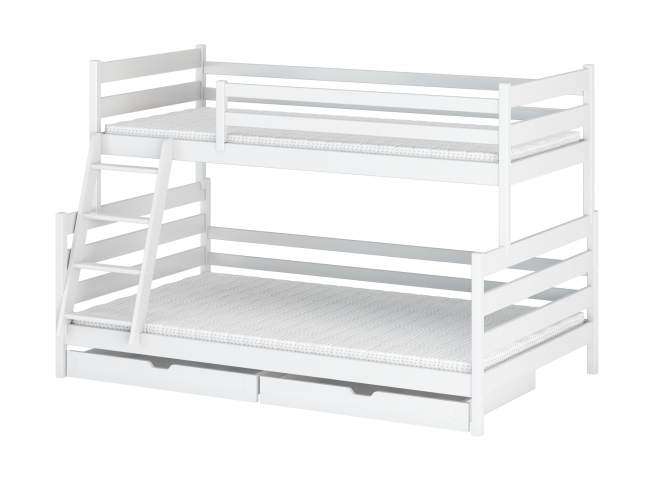 Dviaukštė vaikiška lova su stalčiais FAMI 90x200/120x200 2 Dviaukštė vaikiška lova su stalčiais FAMI 90x200/120x200 2