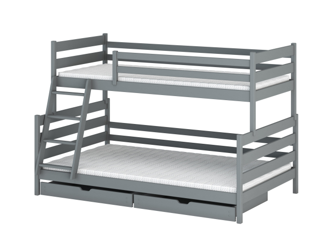 Dviaukštė vaikiška lova su stalčiais FAMI 90x200/120x200 4 Dviaukštė vaikiška lova su stalčiais FAMI 90x200/120x200 4