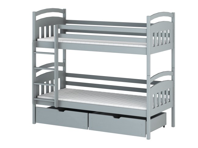 Dviaukštė vaikiška lova su stalčiais GABI 80x200 9