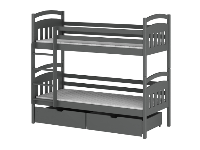 Dviaukštė vaikiška lova su stalčiais GABI 80x200 8