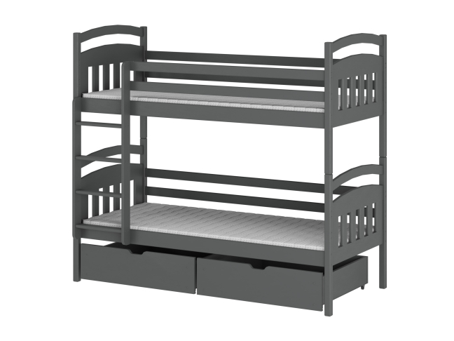 Dviaukštė vaikiška lova su stalčiais GABI 90x190 8 Dviaukštė vaikiška lova su stalčiais GABI 90x190 8