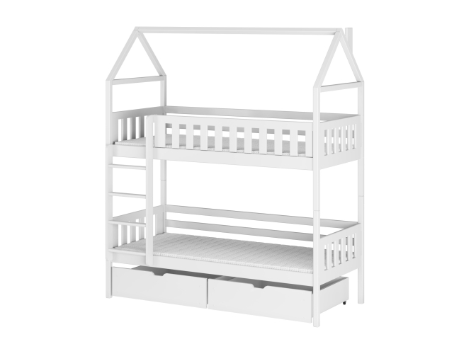 Dviaukštė vaikiška lova su stalčiais GAJA 80x160 9