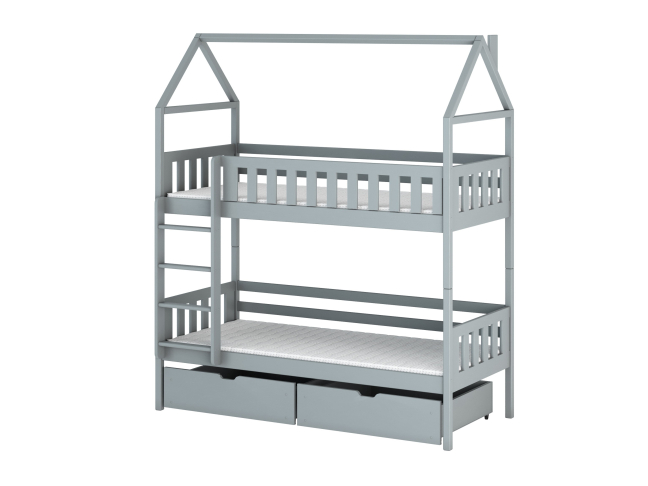 Dviaukštė vaikiška lova su stalčiais GAJA 80x160 11