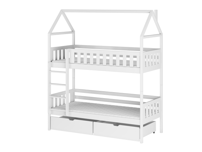 Dviaukštė vaikiška lova su stalčiais GAJA 80x180 9
