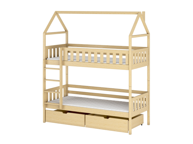 Dviaukštė vaikiška lova su stalčiais GAJA 80x180 12