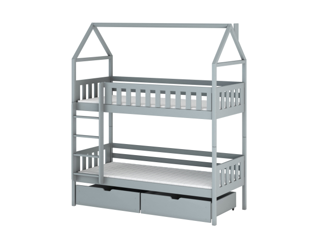 Dviaukštė vaikiška lova su stalčiais GAJA 90x190 11