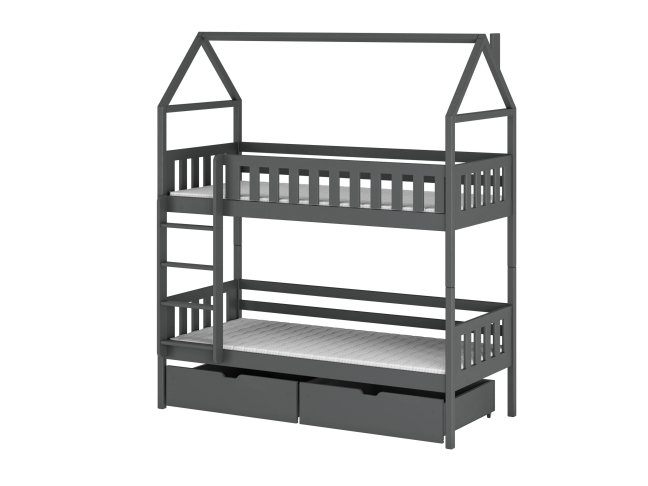 Dviaukštė vaikiška lova su stalčiais GAJA 90x200 10