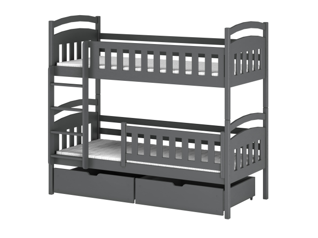 Dviaukštė vaikiška lova su stalčiais IGNAS 80x160 17