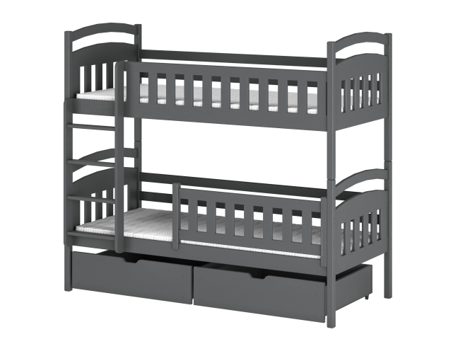 Dviaukštė vaikiška lova su stalčiais IGNAS 90x190 16 Dviaukštė vaikiška lova su stalčiais IGNAS 90x190 16