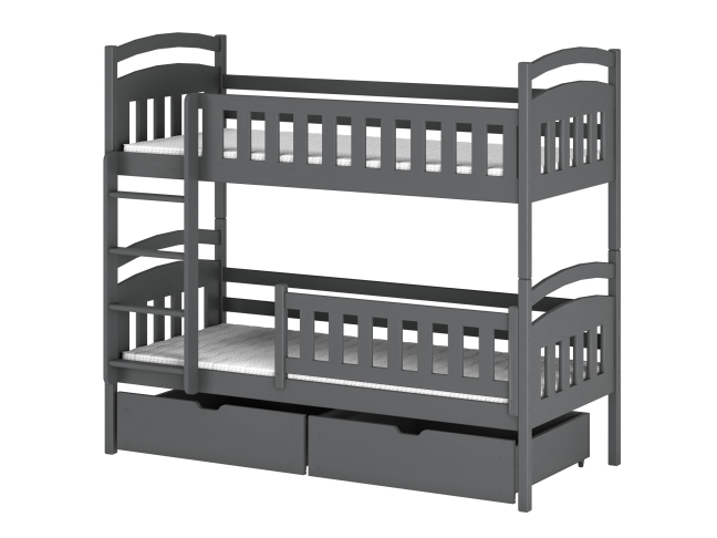 Dviaukštė vaikiška lova su stalčiais IGNAS 90x200 14 Dviaukštė vaikiška lova su stalčiais IGNAS 90x200 14