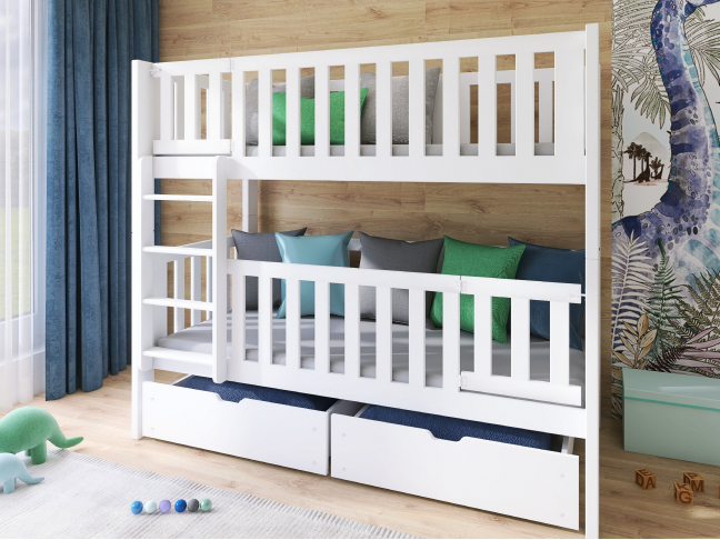 Dviaukštė vaikiška lova su stalčiais KSAWERY 80x180 16