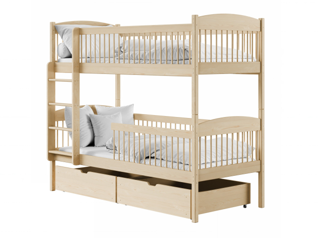 Dviaukštė vaikiška lova su stalčiais LUNA 80x180 7 Dviaukštė vaikiška lova su stalčiais LUNA 80x180 7