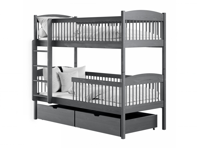 Dviaukštė vaikiška lova su stalčiais LUNA 90x200 5 Dviaukštė vaikiška lova su stalčiais LUNA 90x200 5