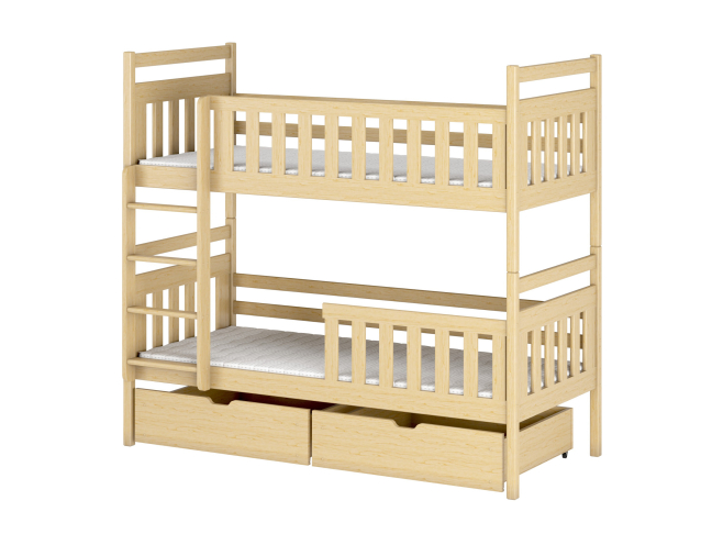 Dviaukštė vaikiška lova su stalčiais MONIKA 80x160 15