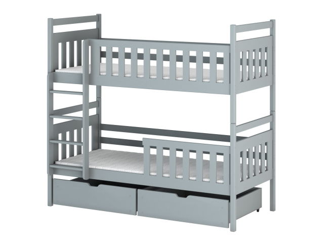 Dviaukštė vaikiška lova su stalčiais MONIKA 90x200 14