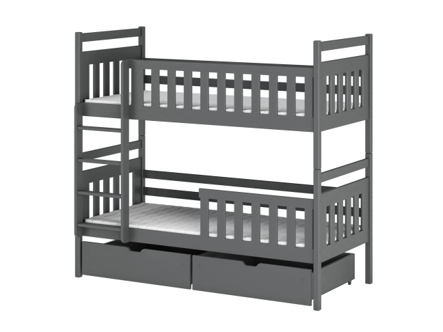 Dviaukštė vaikiška lova su stalčiais MONIKA 90x200 13 Dviaukštė vaikiška lova su stalčiais MONIKA 90x200 13