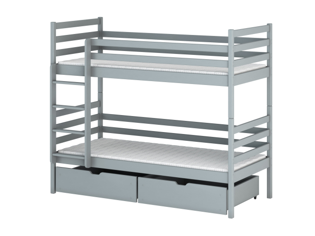 Dviaukštė vaikiška lova su stalčiais NEMO 90x200 11 Dviaukštė vaikiška lova su stalčiais NEMO 90x200 11