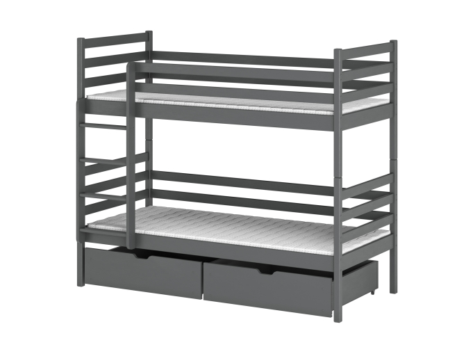 Dviaukštė vaikiška lova su stalčiais NEMO 90x200 10