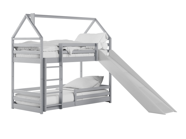 Dviaukštė vaikiška lova su čiuožykla PLAY 90x200 7 Dviaukštė vaikiška lova su čiuožykla PLAY 90x200 7