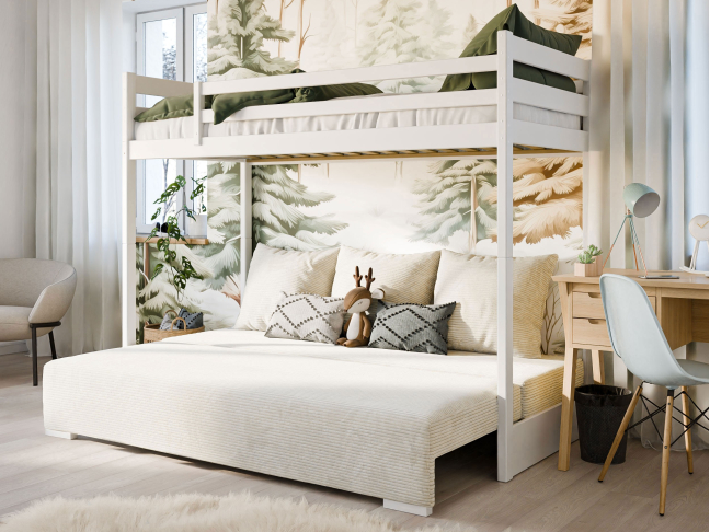 Dviaukštė išskleidžiama vaikiška lova SOFINO 90x200/140x200 7 Dviaukštė išskleidžiama vaikiška lova SOFINO 90x200/140x200 7