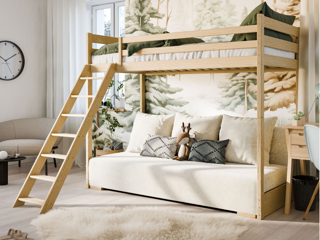 Dviaukštė išskleidžiama vaikiška lova SOFINO 90x200/140x200 8 Dviaukštė išskleidžiama vaikiška lova SOFINO 90x200/140x200 8