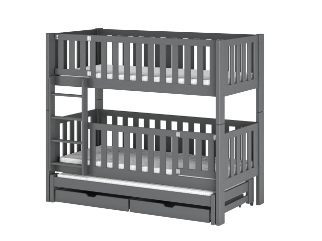 Trivietė vaikiška lova su stalčiais AGATHA 80x180 7 Trivietė vaikiška lova su stalčiais AGATHA 80x180 7