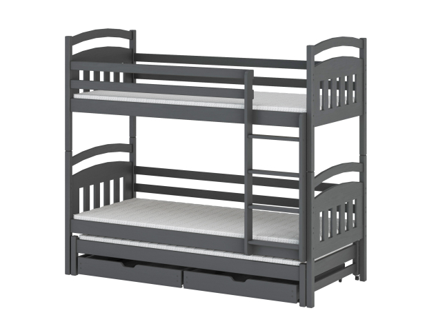 Trivietė vaikiška lova su stalčiais ALAN 80x160 9 Trivietė vaikiška lova su stalčiais ALAN 80x160 9