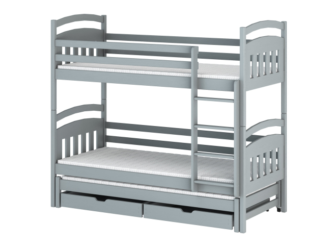 Trivietė vaikiška lova su stalčiais ALAN 80x180 9 Trivietė vaikiška lova su stalčiais ALAN 80x180 9