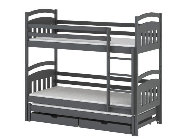 Trivietė vaikiška lova su stalčiais ALAN 80x180 8 Trivietė vaikiška lova su stalčiais ALAN 80x180 8