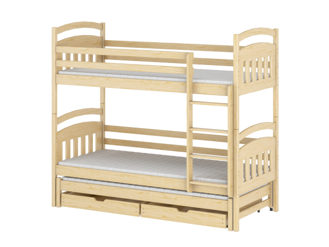 Trivietė vaikiška lova su stalčiais ALAN 80x180 10