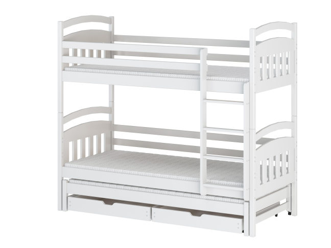 Trivietė vaikiška lova su stalčiais ALAN 80x200 7 Trivietė vaikiška lova su stalčiais ALAN 80x200 7