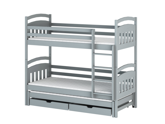 Trivietė vaikiška lova su stalčiais ALAN 80x200 9 Trivietė vaikiška lova su stalčiais ALAN 80x200 9