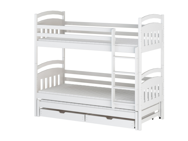 Trivietė vaikiška lova su stalčiais ALAN 90x190 7