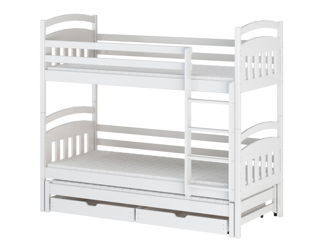 Trivietė vaikiška lova su stalčiais ALAN 90x200 7