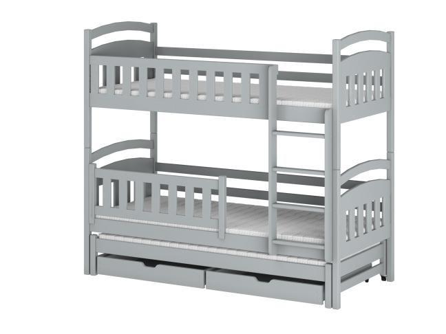 Trivietė vaikiška lova su stalčiais BLANKA 80x160 15